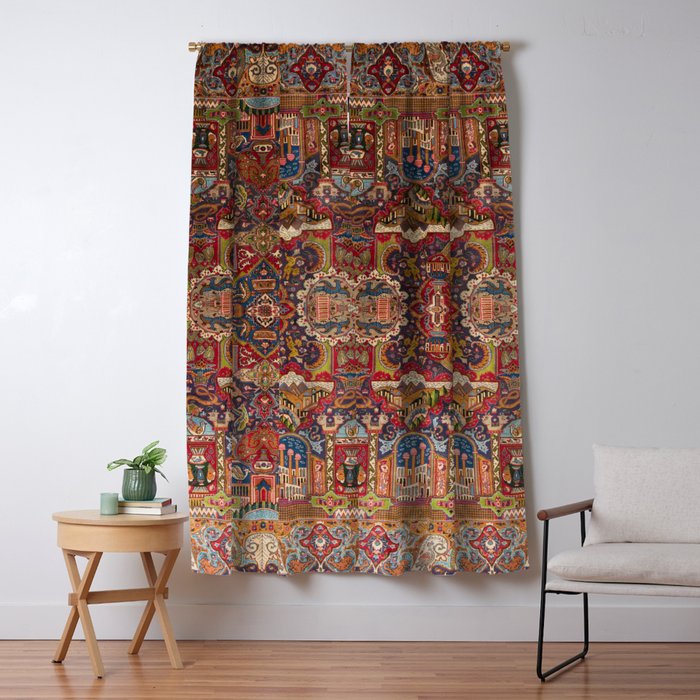 Regal Antique Persian Kashmar Window Curtain Gallery Image 5