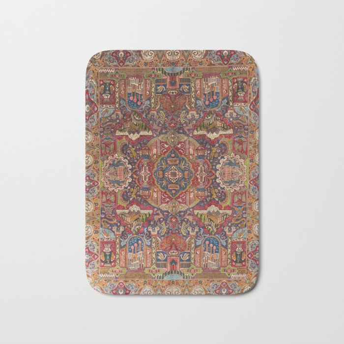 Regal Antique Persian Kashmar Bath Mat Gallery Image 1