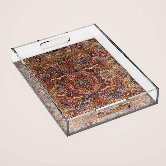 Regal Antique Persian Kashmar Acrylic Tray Gallery Image 1