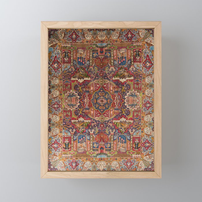 Regal Antique Persian Kashmar Mini Art Print Gallery Image 1