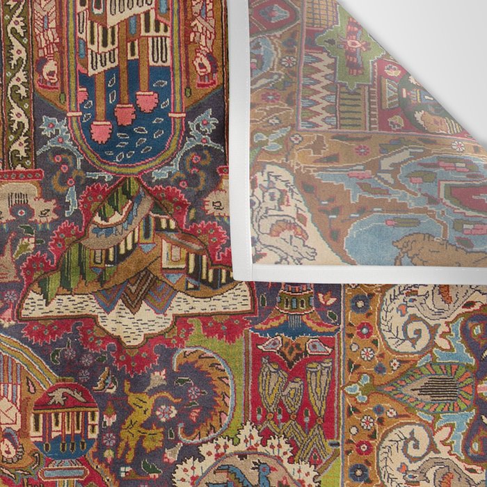 Regal Antique Persian Kashmar Wall Tapestry Gallery Image 3