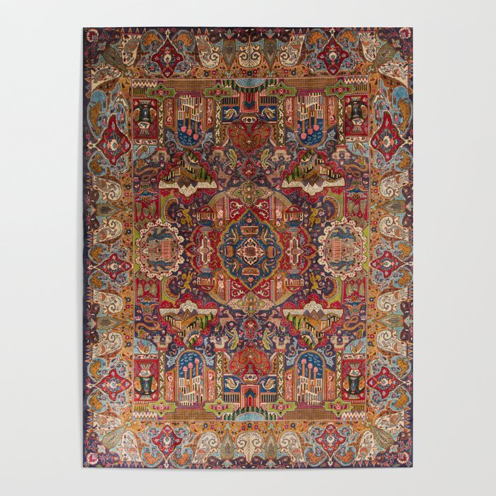 Regal Antique Persian Kashmar Poster Gallery Image 4