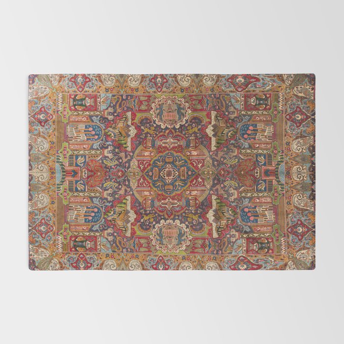 Regal Antique Persian Kashmar Rug Gallery Image 2