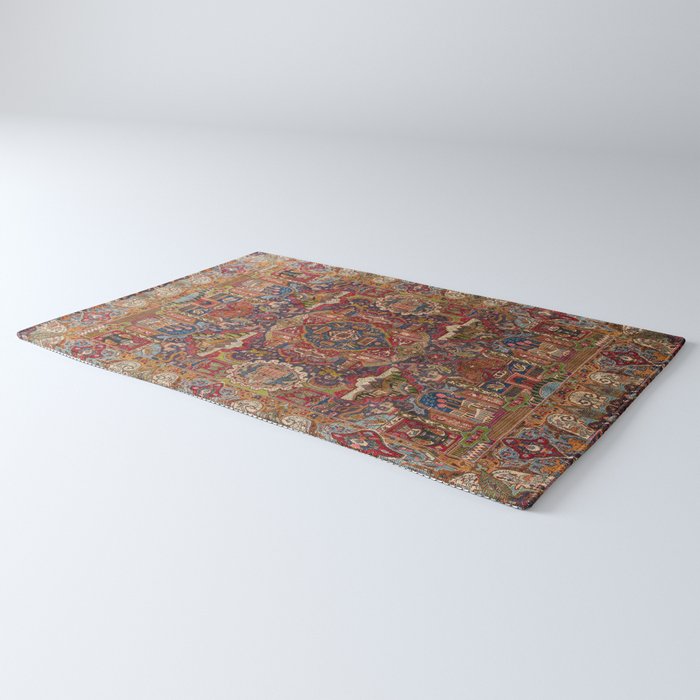 Regal Antique Persian Kashmar Rug Gallery Image 3
