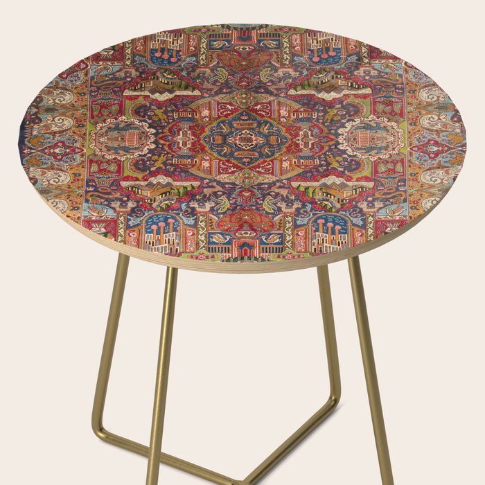Regal Antique Persian Kashmar Side Table Gallery Image 2