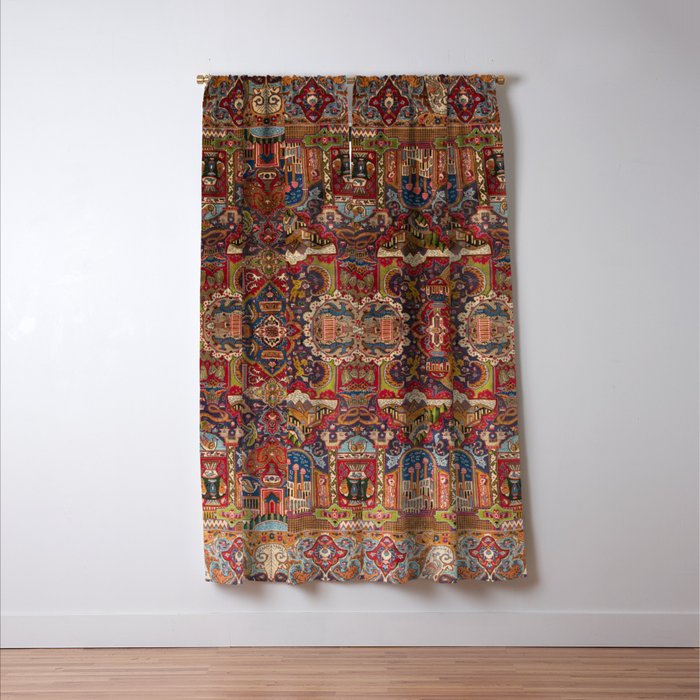 Regal Antique Persian Kashmar Window Curtain Gallery Image 3