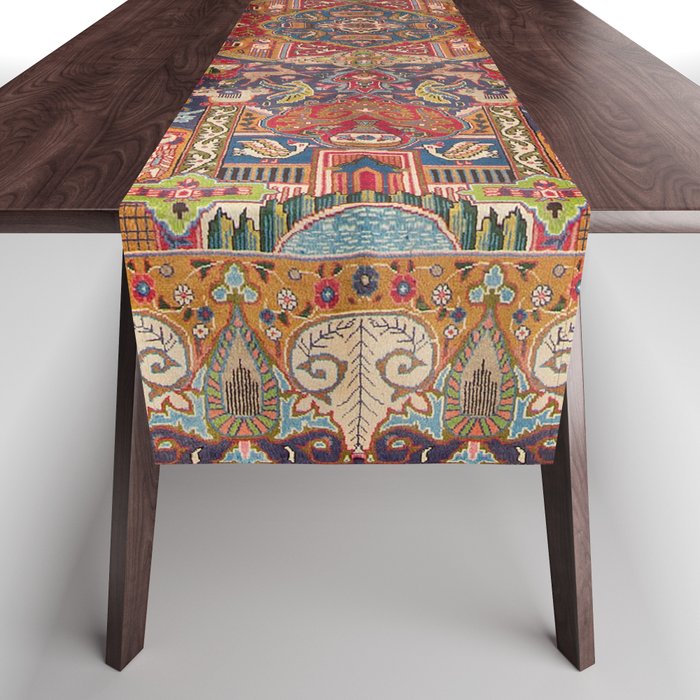 Regal Antique Persian Kashmar Table Runner Gallery Image 1