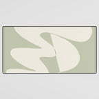 Minimalist Modern Abstract Expressionism in Sage Desk Mat Gallery Image 3