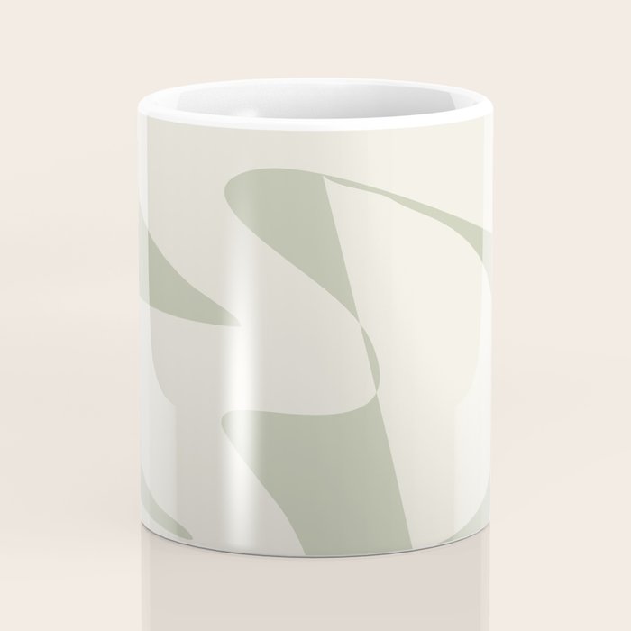 Minimalist Modern Abstract Expressionism in Sage Coffee Mug Gallery Image 4