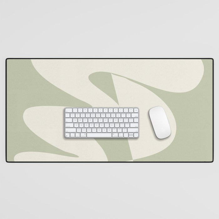Minimalist Modern Abstract Expressionism in Sage Desk Mat Gallery Image 1
