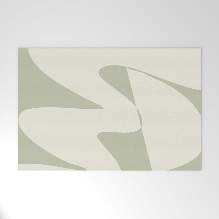 Minimalist Modern Abstract Expressionism in Sage Welcome Mat Gallery Image 1