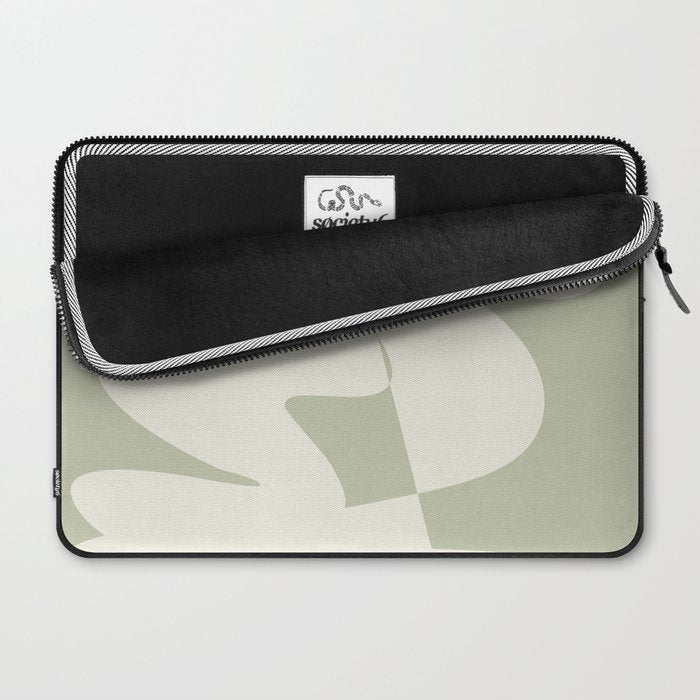 Minimalist Modern Abstract Expressionism in Sage Laptop Sleeve Gallery Image 2