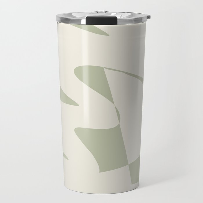 Minimalist Modern Abstract Expressionism in Sage Travel Mug Gallery Image 1