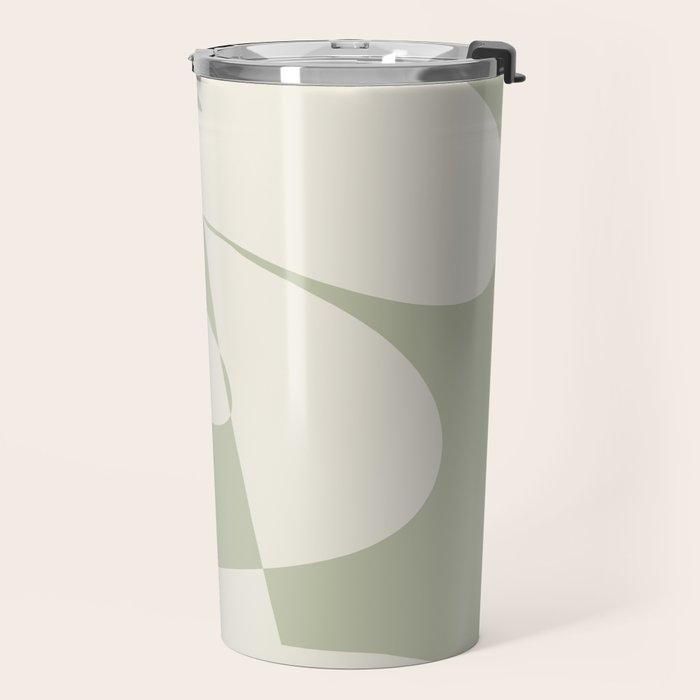 Minimalist Modern Abstract Expressionism in Sage Travel Mug Gallery Image 2