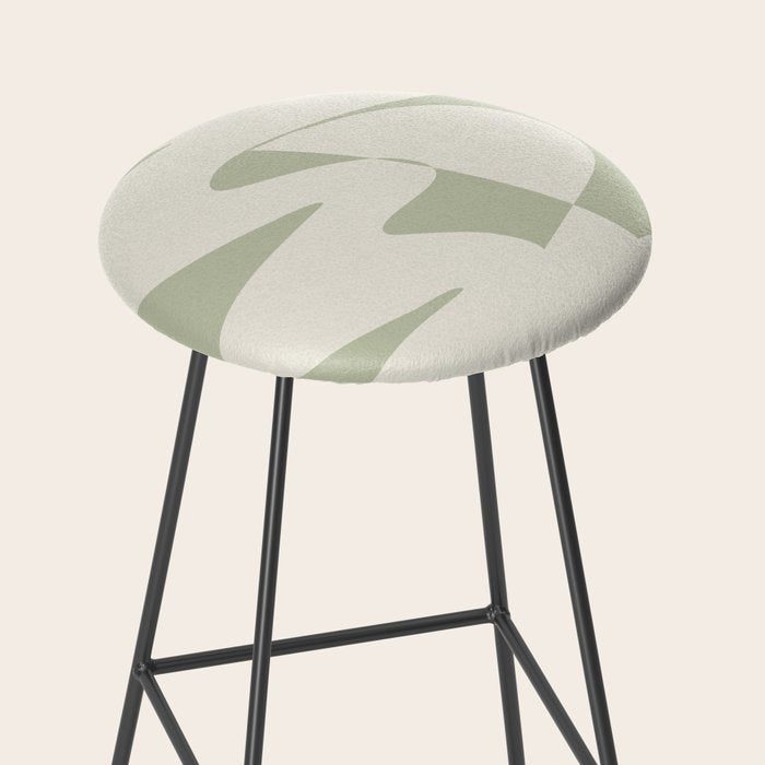 Minimalist Modern Abstract Expressionism in Sage Stool Gallery Image 2