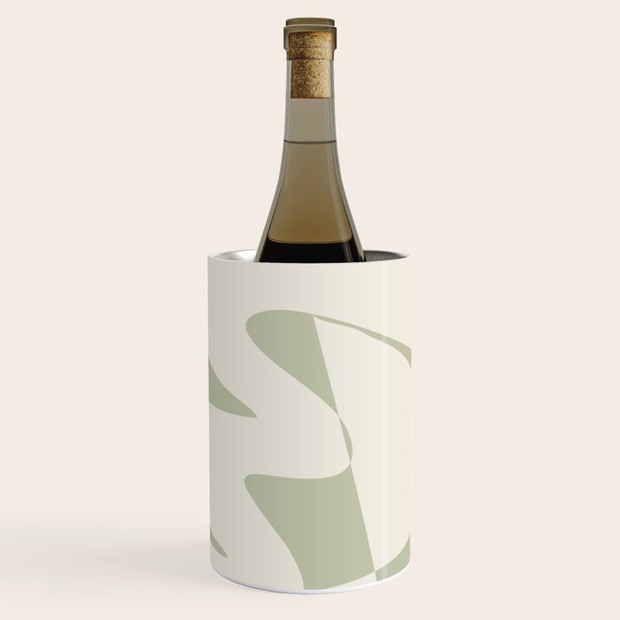 Minimalist Modern Abstract Expressionism in Sage Wine Chiller Gallery Image 1