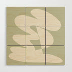 Minimalist Modern Abstract Expressionism in Sage Wood Wall Art Gallery Image 1