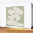 Minimalist Modern Abstract Expressionism in Sage Wall Mural Gallery Image 2