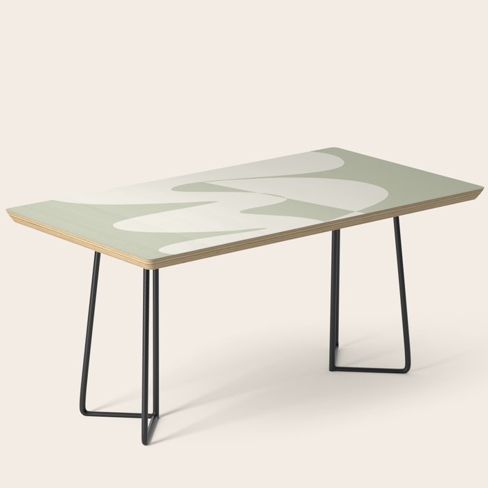 Minimalist Modern Abstract Expressionism in Sage Coffee Table Gallery Image 1