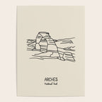 Arches National Park Black on Cream Poster Gallery Image 4