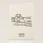 Arches National Park Black on Cream Stationery Card Gallery Image 2