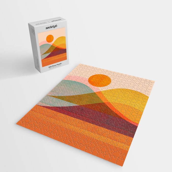 Abstraction_SUNSET_LANDSCAPE_POP_ART_Minimalism_018X Jigsaw Puzzle Gallery Image 2