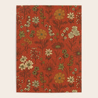 Burnt Orange & Olive Green Floral Poster Gallery Image 4