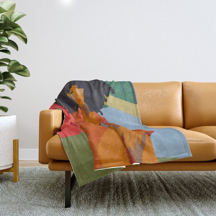 Summer vibes Throw Blanket Gallery Image 1