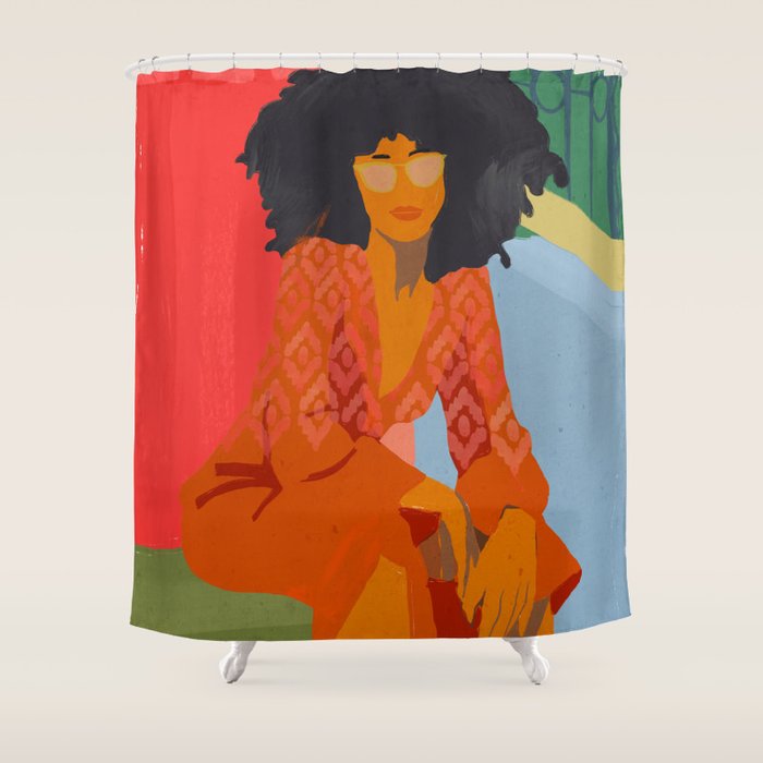 Summer vibes Shower Curtain Gallery Image 1
