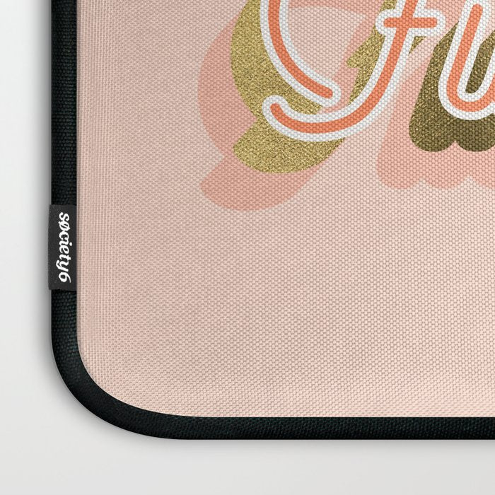 Zero F*cks Given - Blush & Gold Palette Laptop Sleeve Gallery Image 3
