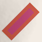 Pink Greek Key Print Yoga Mat Gallery Image 1