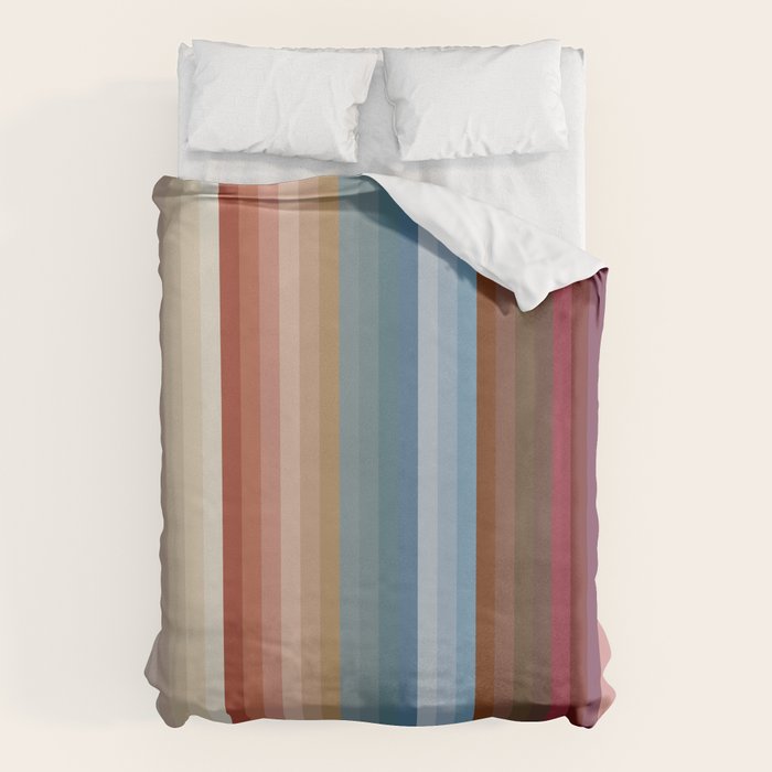 Multicolor Boho Stripes Duvet Cover Gallery Image 6