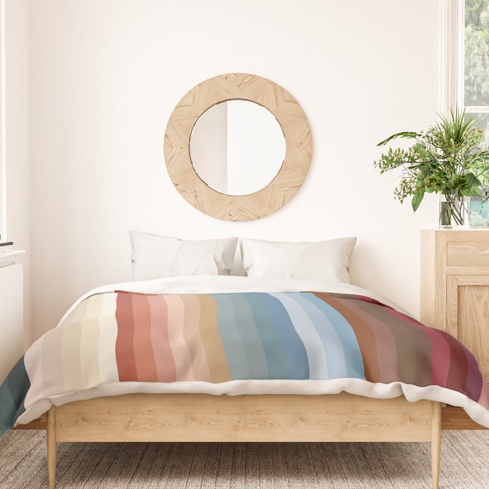 Multicolor Boho Stripes Duvet Cover Gallery Image 3