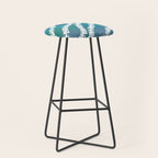 Puakenikeni single lei art on blue Stool Gallery Image 1