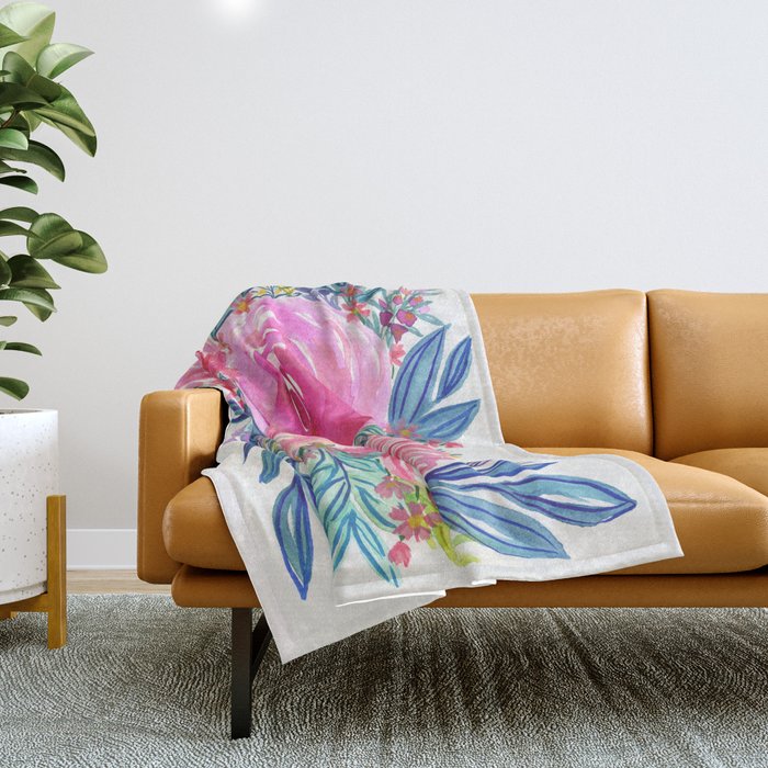 Wild Garden Throw Blanket