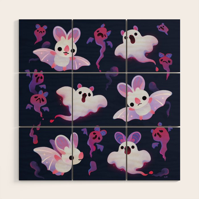 Ghost bat Wood Wall Art Gallery Image 1