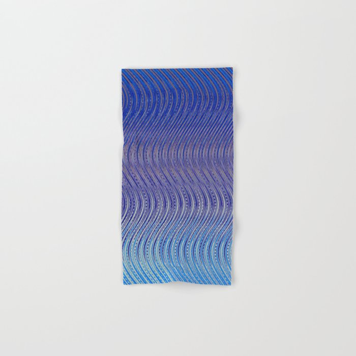 Electric Indigo Wave Symphony Bath Towel Gallery Image 1