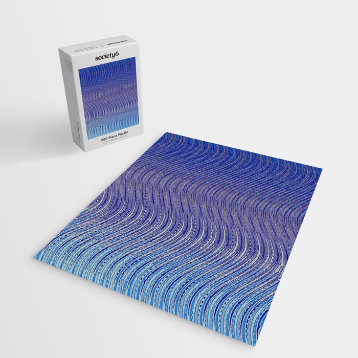 Electric Indigo Wave Symphony Jigsaw Puzzle Gallery Image 2