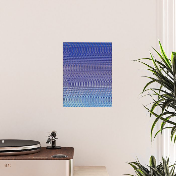 Electric Indigo Wave Symphony Poster Gallery Image 2