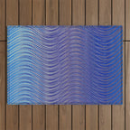 Electric Indigo Wave Symphony Outdoor Rug Gallery Image 1