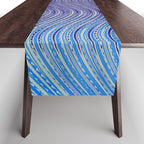 Electric Indigo Wave Symphony Table Runner Gallery Image 1