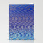 Electric Indigo Wave Symphony Stationery Card Gallery Image 2