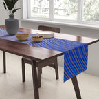 Electric Indigo Wave Symphony Table Runner Gallery Image 2