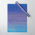 Electric Indigo Wave Symphony Wrapping Paper Gallery Image 1