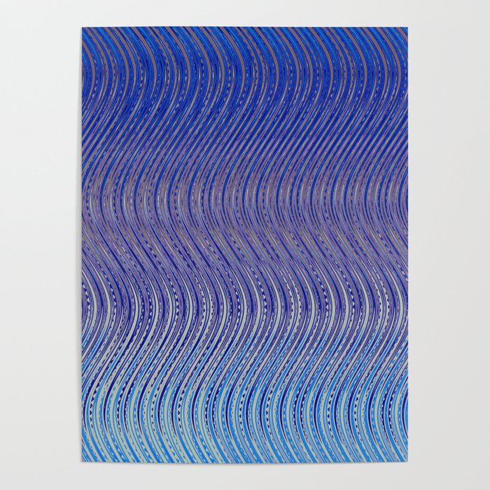 Electric Indigo Wave Symphony Poster Gallery Image 4