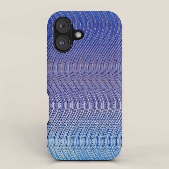 Electric Indigo Wave Symphony iPhone Case Gallery Image 1