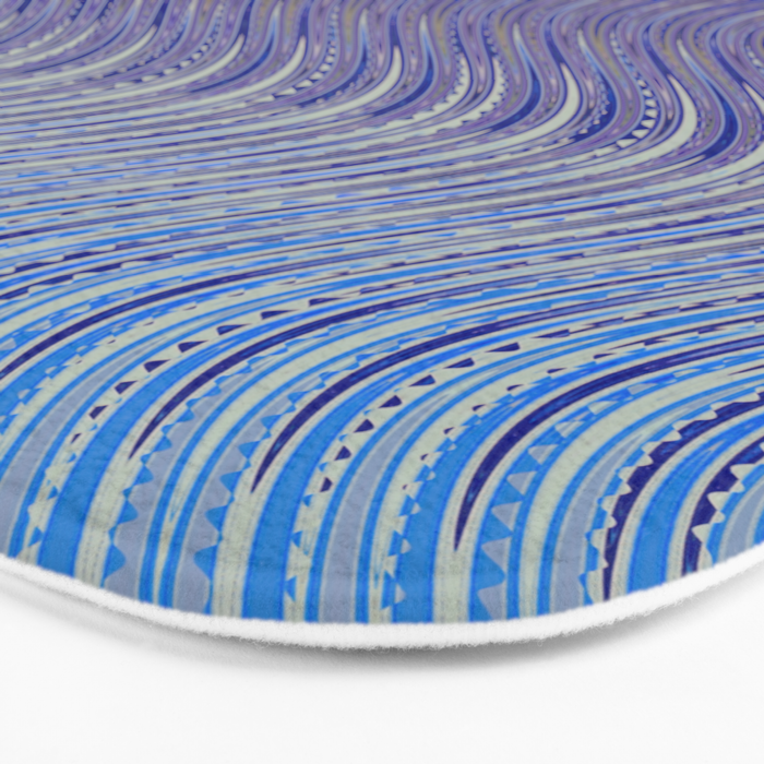 Electric Indigo Wave Symphony Bath Mat Gallery Image 3