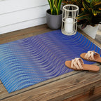 Electric Indigo Wave Symphony Outdoor Rug Gallery Image 2