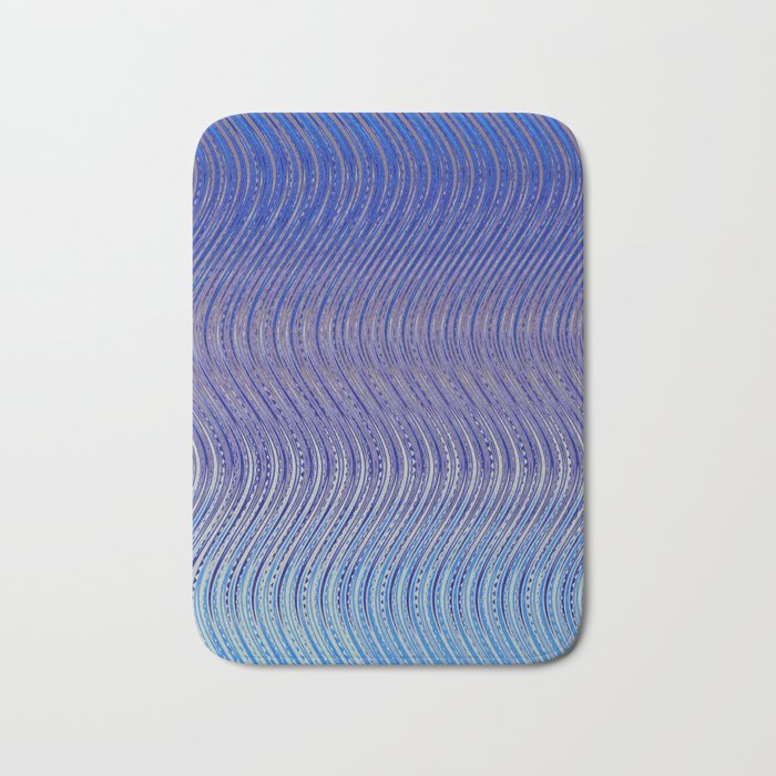 Electric Indigo Wave Symphony Bath Mat Gallery Image 1