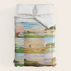 Famous Golf Courses In The USA Collage Duvet Cover Gallery Image 6